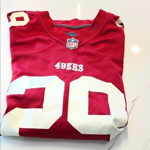 Nike 49ers Red and White Jersey